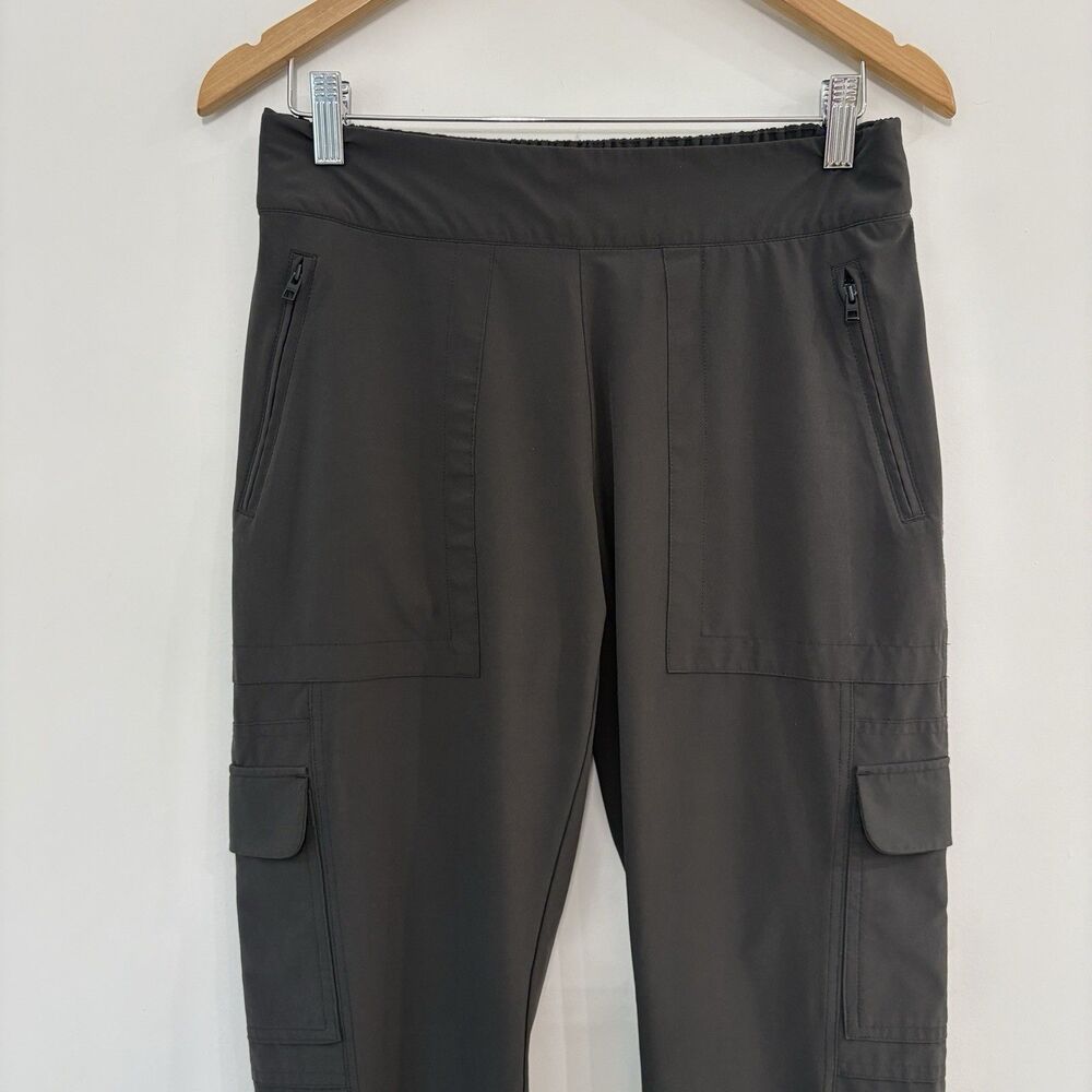 Athleta Women’s Chelsea Travel Commute Lightweight Cargo Pants Sz 8 Dark Gray - Picture 3 of 10